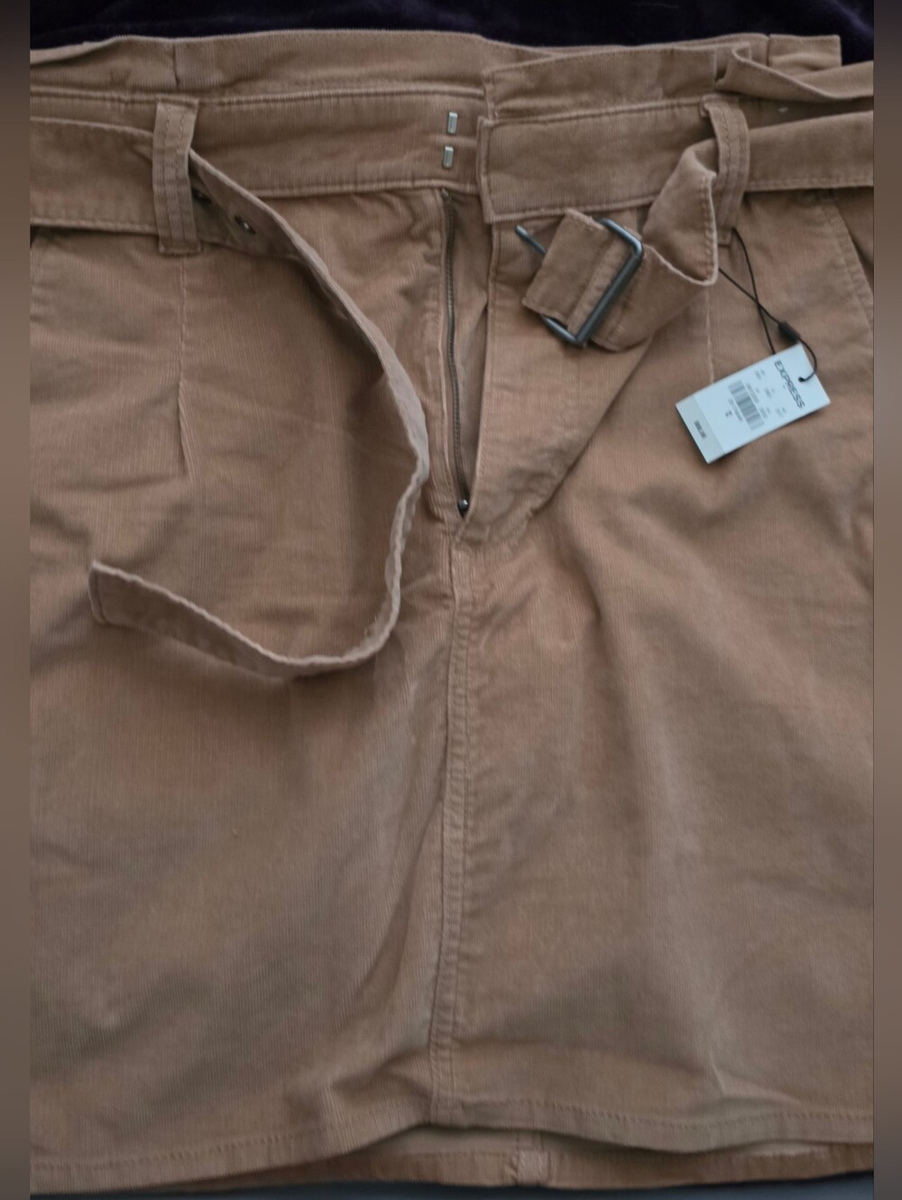 Express Woman Tan Curduroy skirt
